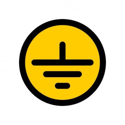 Знак Заземление (пленка 100х100 мм)